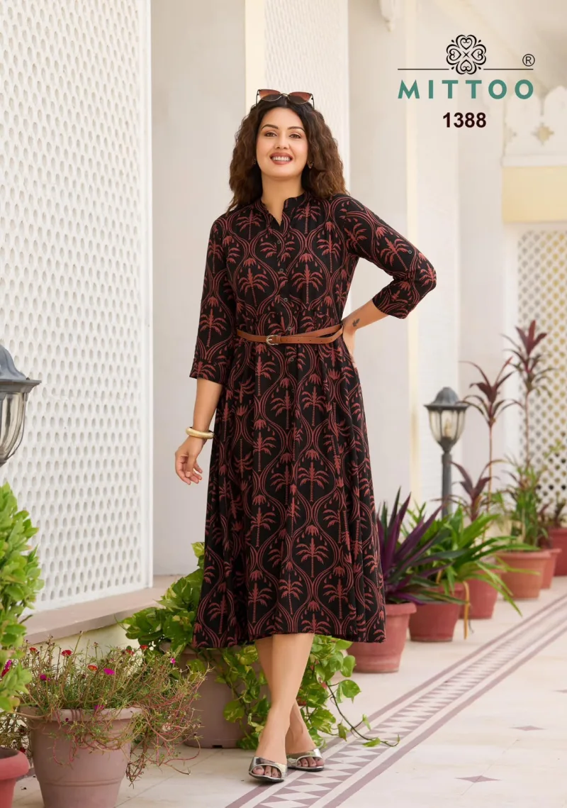 Belt Vol 28 By Mittoo Rayon Printed One Piece Collection 